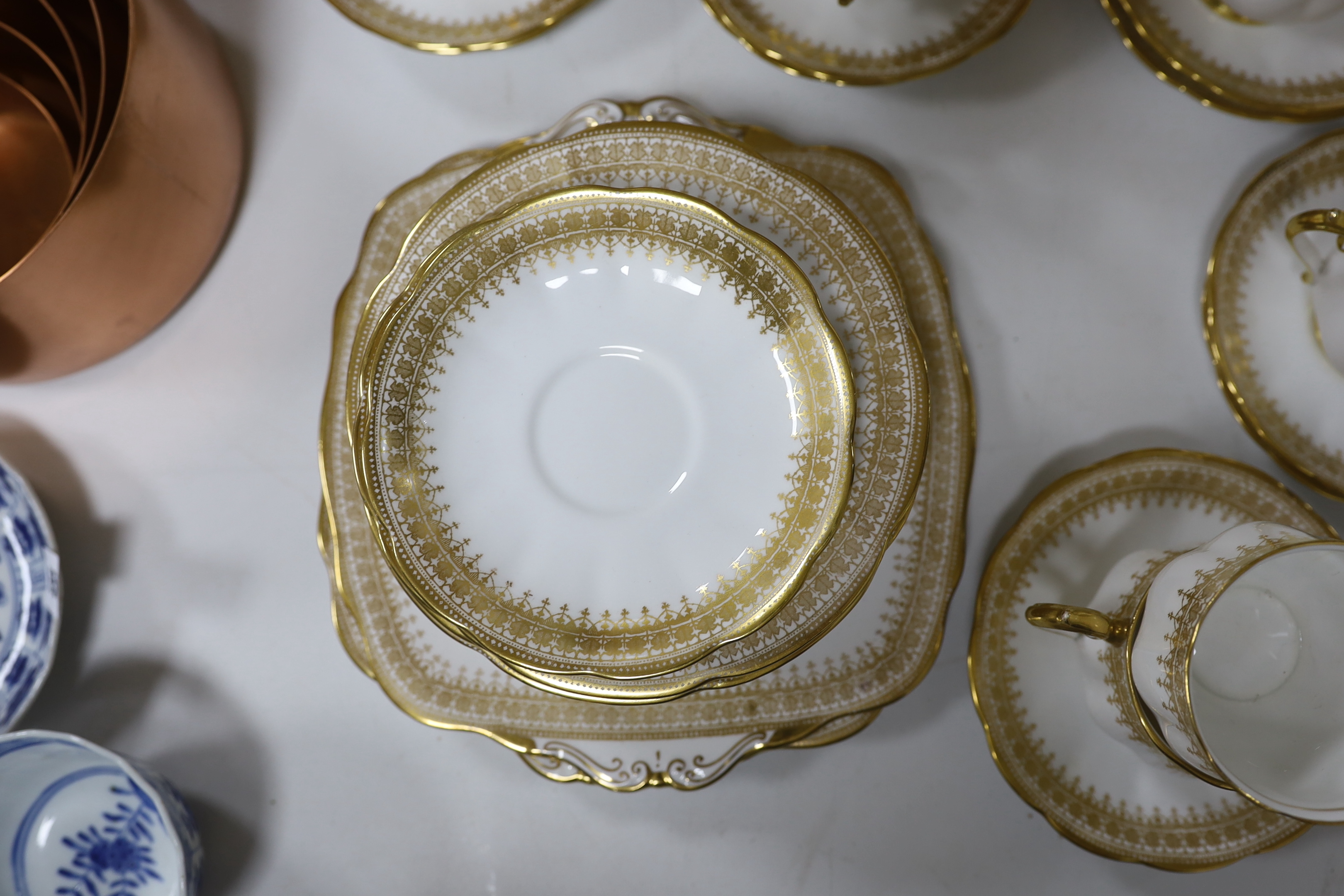 A Royal Albert gilded tea set